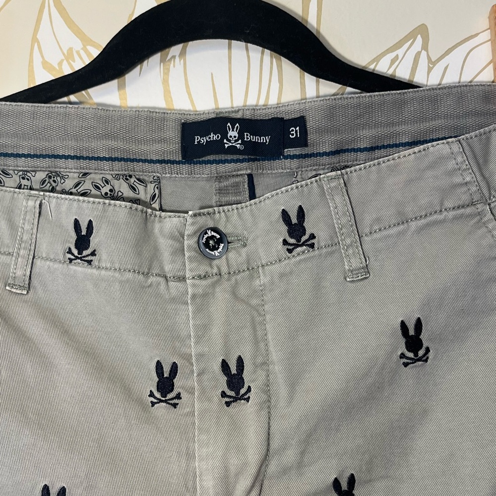 Psycho Bunny Embroidered Bunny Skull Men’s Shorts - Size 31 - Picture 3 of 5